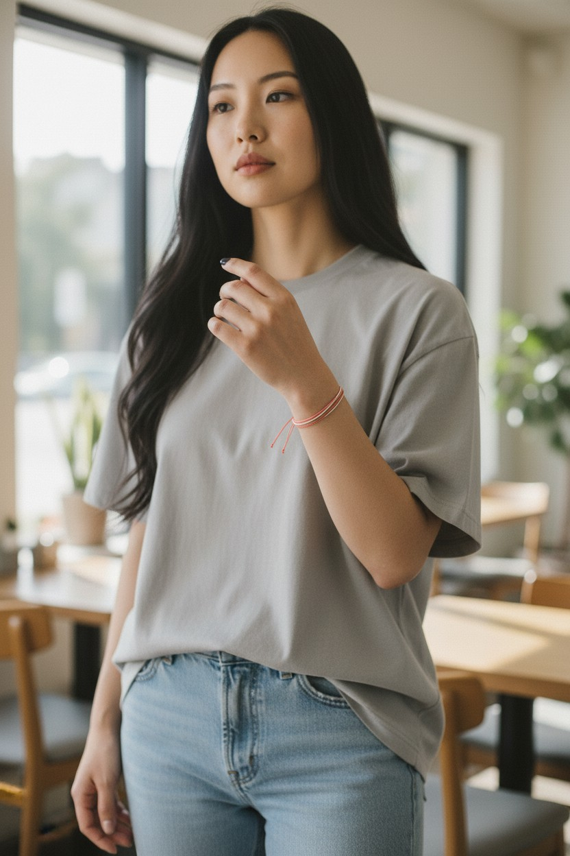 Brățară Reglabilă Handmade Din  Șnur Cerat – „Rază de Cireș” [3]