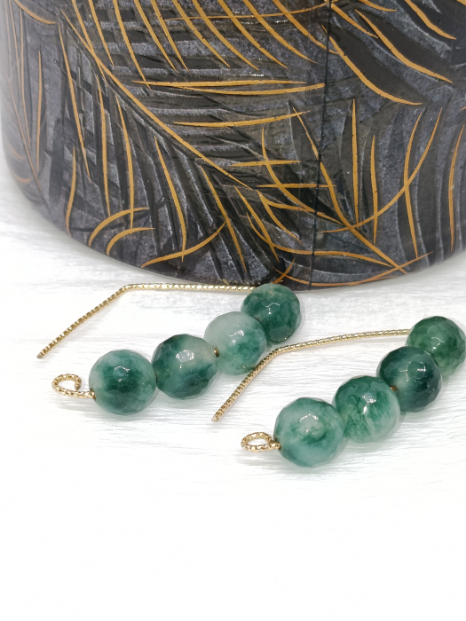 cercei handmade agat verde [2]