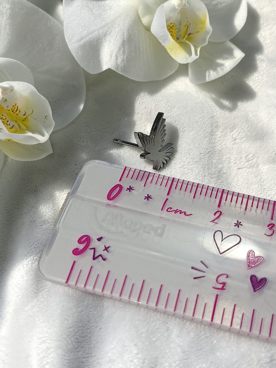 Cercei Din Inox Argintiu  În Formă de Pasăre „Aripile Dimineții" [5]