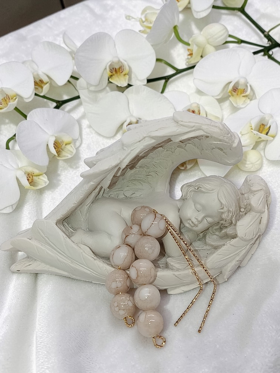 Cercei Inox Aurii Și Argintii Hipoalergenici  – "Poveste in nuante de Bej" [3]