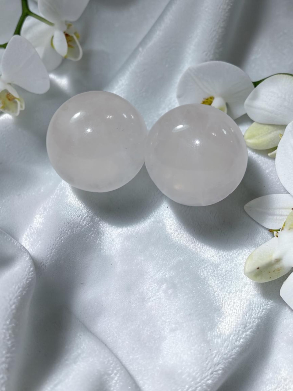 Cercei din Inox Argintiu cu Piatră Tip Cuarț Roz "Moon Blush" [2]