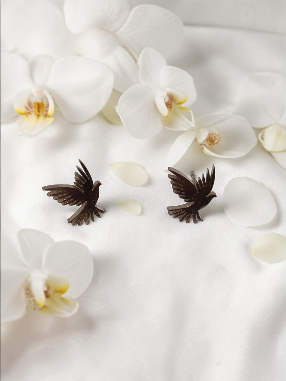 Cercei Aurii În Formă De  Pasăre "Aripile Aurorei" - Inox Hipoalergenic [4]