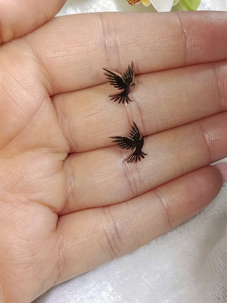 Cercei Aurii În Formă De  Pasăre "Aripile Aurorei" - Inox Hipoalergenic [3]