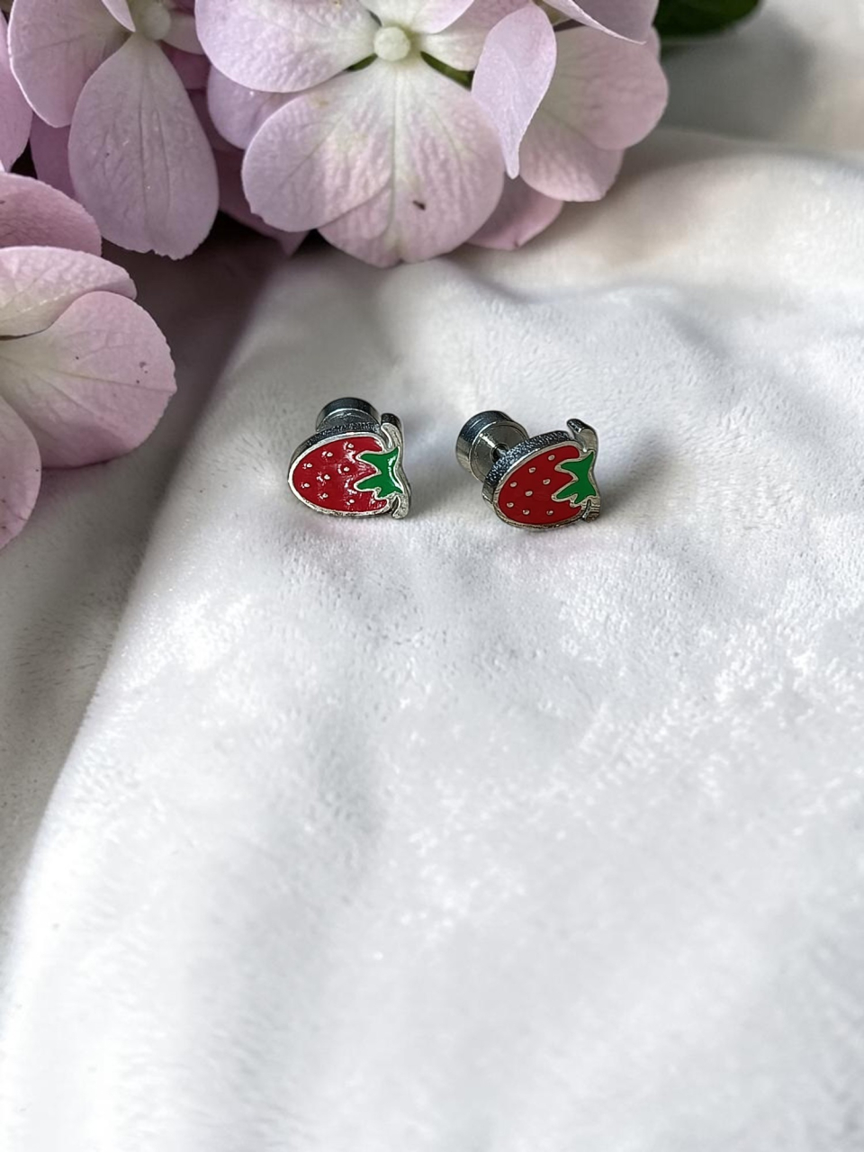 Cercei Din Inox Model Căpșună „Sweet Strawberry” [5]