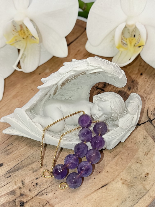 cercei handmade ametist fațetat - hipoalergenici"Misterul nopților de catifea" [4]