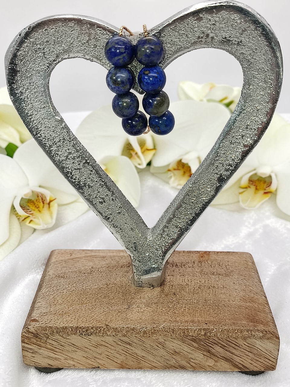Cercei Hipoalergenici Cu Pietre Tip Lapis Lazuli, "Royal Blue" [2]