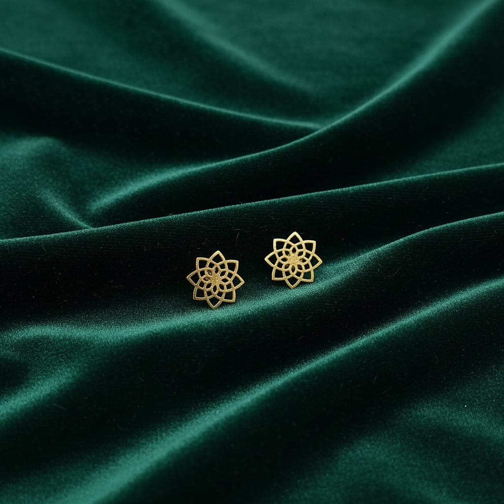 Cercei Inox Aurii Hipoalergenici – "Mandala Iubirii" [3]