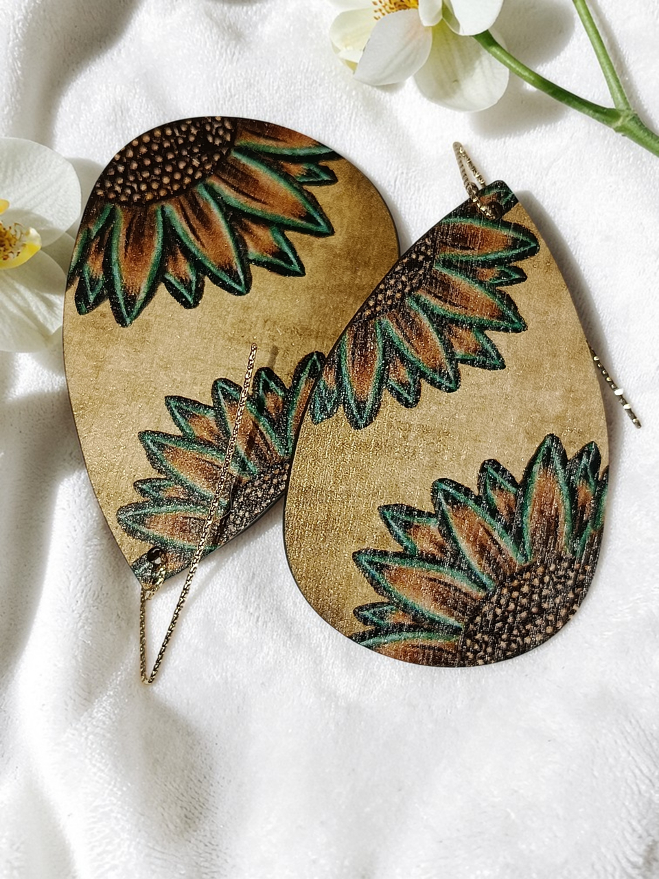 Cercei Usori Din Lemn-Tortite Hipoalergenice "Șoapta Răsăritului" [3]