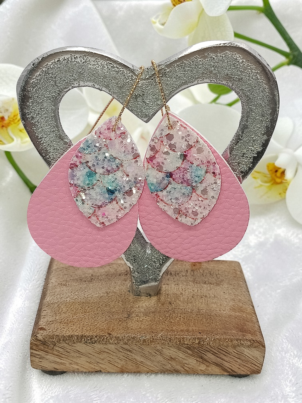 Cercei  Din Piele – Tortițe Aurii Hipoalergenice „Visul unei Nopți de Vară” [2]