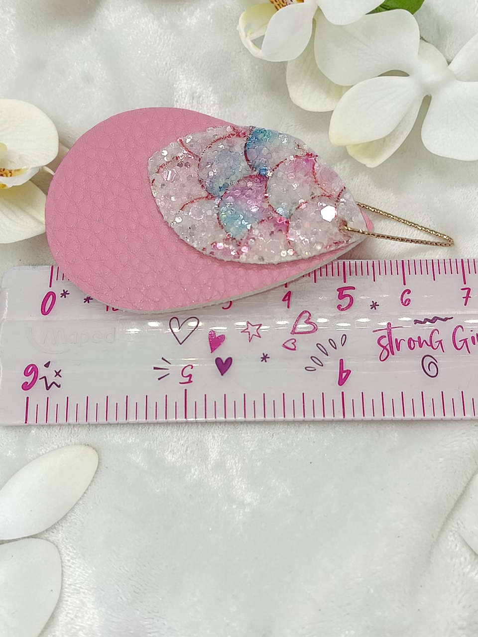 Cercei  Din Piele – Tortițe Aurii Hipoalergenice „Visul unei Nopți de Vară” [3]