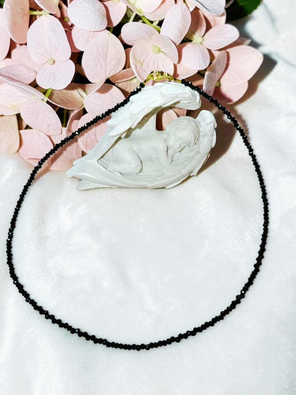 Colier Choker Din Cristale Negre Fațetate – „Midnight Sparkle”, Elegant, Rezistent la Apă [2]