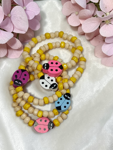 BRĂȚĂRI VELVETKIDS - Brățară Din Lemn Copii  - "Rază de Soare și Noroc"