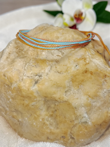 BRĂȚĂRI VELVETEENS - Brățară Reglabilă Handmade Din  Șnur Cerat  – „Apus de Aramă pe Valuri de Azur”