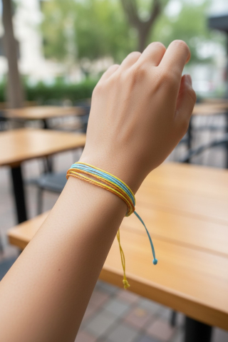 Brățară Reglabilă Handmade Din  Șnur Cerat [2]
