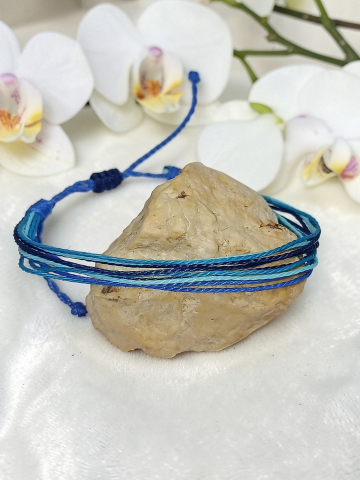 BRĂȚĂRI VELVETEENS - Brățară Reglabilă Handmade Din  Șnur Cerat  – „Adâncul Mării Împletit cu Răbdare”