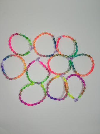 Brățară/Martisor Copii din Șnur Neon Împletit [4]