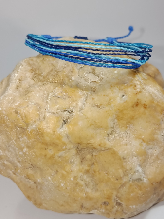 FEMEI - Brățară Mărțișor Handmade din Șnur Cerat Albastru