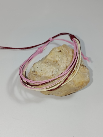 FEMEI - Brățară Mărțișor Șnur Cerat „Petale de Primăvară” Handmade