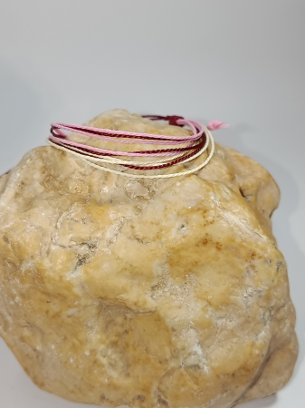 Brățară Mărțișor Șnur Cerat „Petale de Primăvară” Handmade [2]