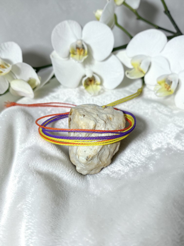 BRĂȚĂRI VELVETEENS - Brățară Reglabilă Handmade Din  Șnur Cerat  – „Joy”