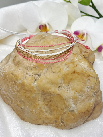 Brățară Reglabilă Handmade Din  Șnur Cerat – „Rază de Cireș” [1]