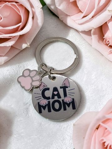 VELVET TREASURES - Breloc Pisica Din Inox –"Iubire cu Mustăți"