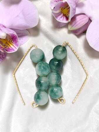 VELVET LADIES - cercei handmade agat verde