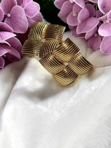 Cercei Aurii Din Inox  Hipoalergenic "Raze de Romb" [2]