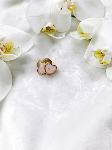 Cercei din inox 304 inimioare roz 5 mm – hipoalergenici - „Praf de Stele și Iubire” [1]