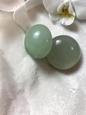 VELVET LADIES - Cercei Din Inox Argintiu Cu Aventurin Verde, Handmade,"Roua Dimineții"