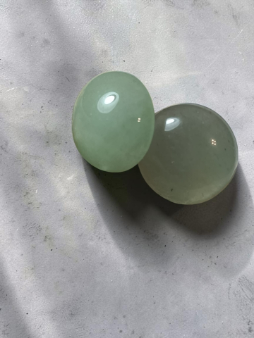 Cercei Din Inox Argintiu Cu Aventurin Verde, Handmade,"Roua Dimineții" [1]
