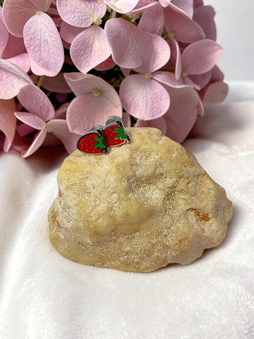 Cercei Din Inox Model Căpșună „Sweet Strawberry” [1]