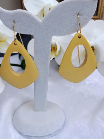 Cercei din Lemn Handmade Stil Boho – „Raza Soarelui” [1]