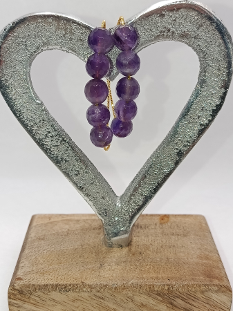 cercei handmade ametist fațetat - hipoalergenici"Misterul nopților de catifea" [2]