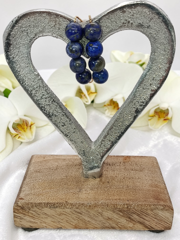 Cercei Hipoalergenici Cu Pietre Tip Lapis Lazuli, "Royal Blue" [1]