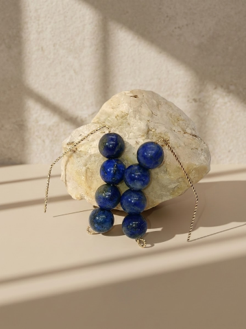 VELVET LADIES - Cercei Hipoalergenici Cu Pietre Tip Lapis Lazuli, "Royal Blue"