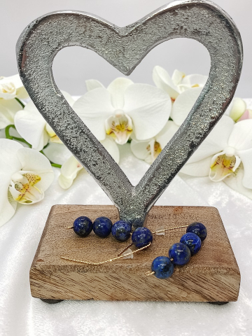 Cercei Hipoalergenici Cu Pietre Tip Lapis Lazuli, "Royal Blue" [2]