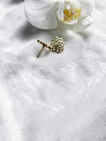 CERCEI VELVETTEENS - Cercei Inox Aurii Hipoalergenici – "Mandala Iubirii"