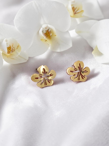 Cercei – Inox Placat cu Aur 18K – „Șoapta Primăverii" [0]