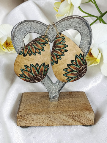 Cercei Usori Din Lemn-Tortite Hipoalergenice "Șoapta Răsăritului" [1]