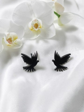 CERCEI VELVETTEENS - Cercei Din Inox Placat În Formă de Pasăre "Suflet Liber"