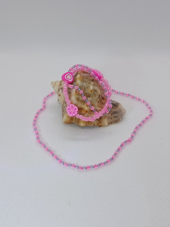 COPII - Set bijuterii copii,mărgele TOHO și Miyuki -Magie Roz BonBon