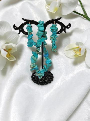 SETURI VELVETLADY - Set Bijuterii Hipoalergenice „Oazis” – Tortițe Hipoalergenice & Cristale Turcoaz