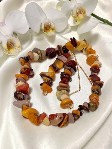 Set Hipoalergenic Piatră Mookait – Brățară Și Cercei  – „Armonia Toamnei” [2]
