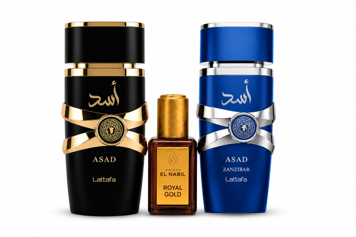 Lattafa Asad & Lattafa Asad Zanzibar + CADOU Royal Gold [2]