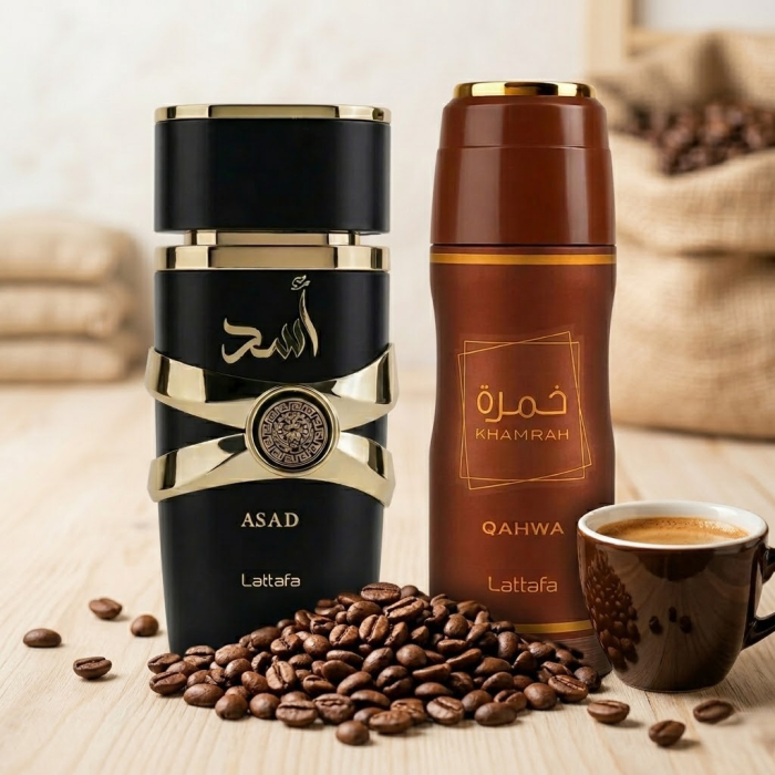 Set Lattafa Asad si Deodorant Khamrah Qahwa [2]
