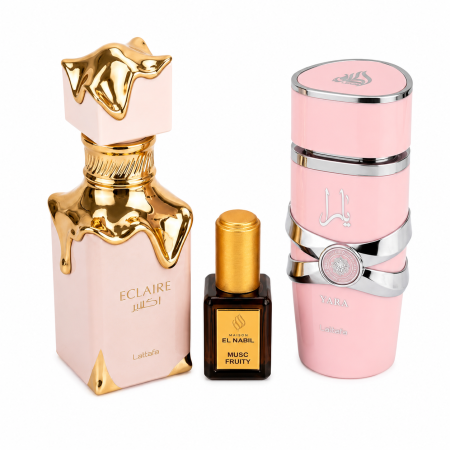 Seturi Cadou Parfumuri - Lattafa Eclaire 100ml + Yara Pink 100ml Original | Cadou Ulei Parfum 5ml