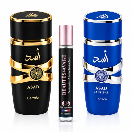 Seturi Cadou Parfumuri - Lattafa Asad & Lattafa Asad Zanzibar + CADOU Royal Gold