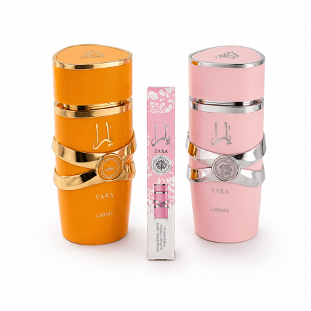 Lattafa Yara Pink si Yara Tous Mango cu CADOU Mini Yara 35ml - Vemora.ro [1]