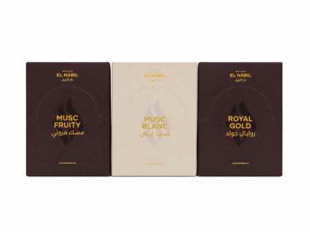 Set 3 Uleiuri de Parfum El Nabil 5ml: Royal Gold, Musc Blanc și Musc Fruity - Roll-on Fără Alcool [1]